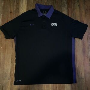 mens TCU Nike dri fit polo. Xl.